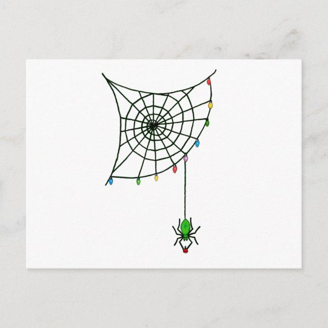 JulSpindelnätet Ljus Goth Helgdag Helg Vykort (Framsida)