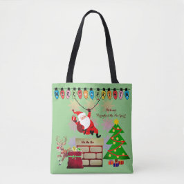 Julspirit Santa Carry-all Tote Tygkasse