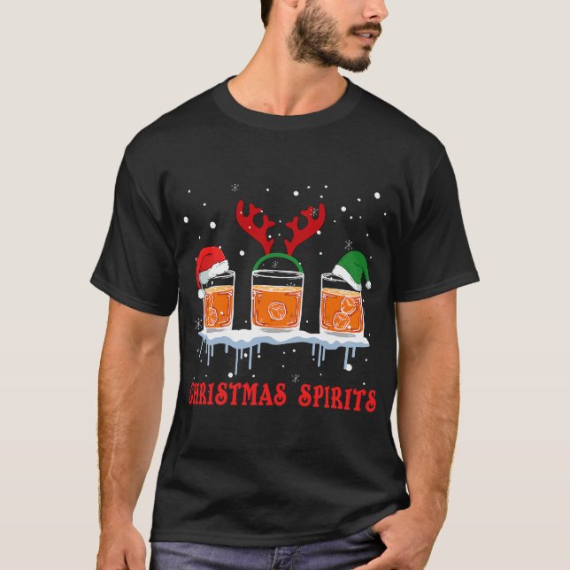 Julspirits Bourbon Scotch Whiskey Funny T S T Shirt (Framsida)
