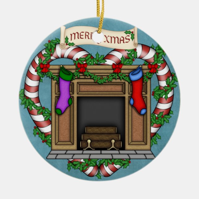 Julspis Julgransprydnad Keramik (Framsidan)