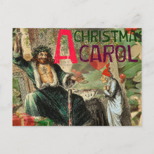 Julspöke Nutid Illustration Scrooge Helg Vykort