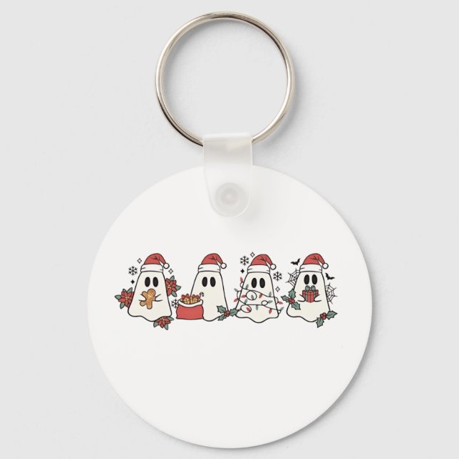 Julspöke Skumtomte Högtid Halloween Jul Nyckelring (Framsida)