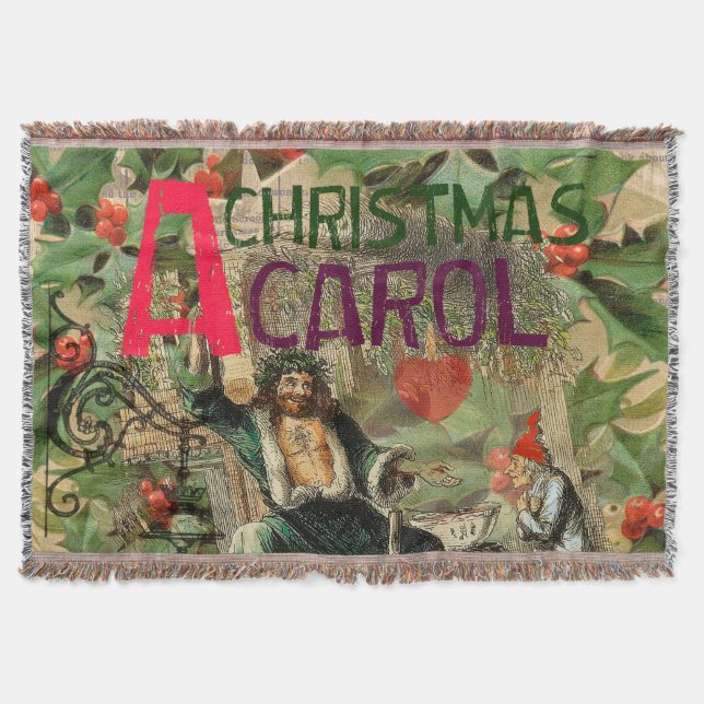 Julspöket Nutid Illustration Scrooge Filt (Framsidan)