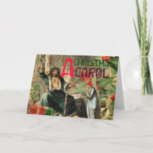 Julspöket Nutid Illustration Scrooge Helgkort