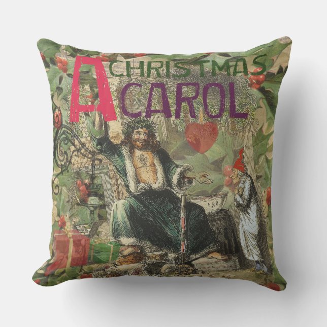 Julspöket Nutid Illustration Scrooge Kudde (Framsida)