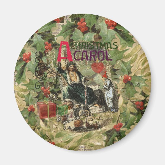 Julspöket Nutid Illustration Scrooge Magnet (Framsidan)