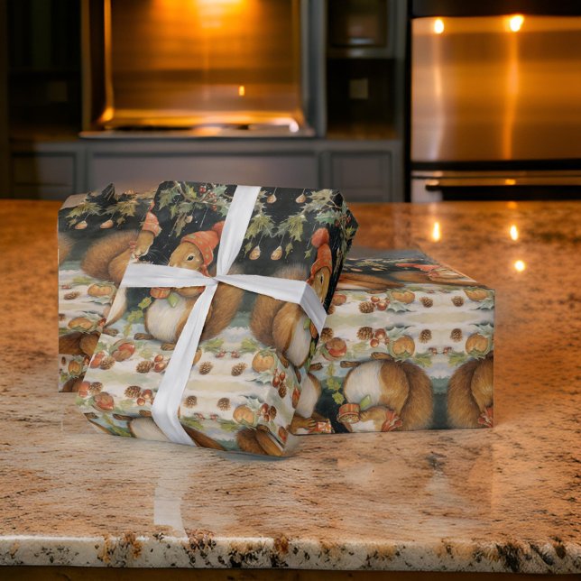 Julsporrar  Nöt Holly Presentpapper (Skapare uppladdad)