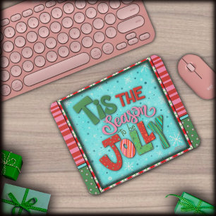 Julsportiviteter Handskriven Jolly Red Grönt Musmatta