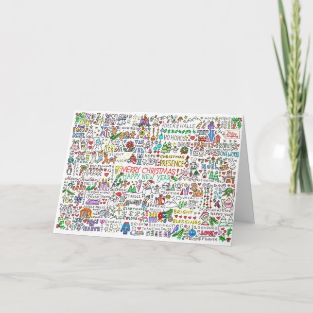 Julsprit-gratulationskort Tack Kort (Framsida)