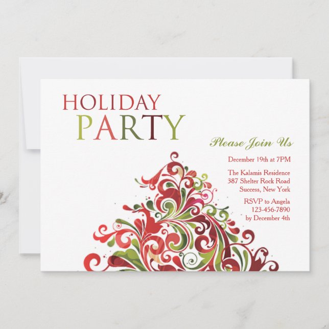 Julsprit-Helgdag Inbjudningar (Framsida)