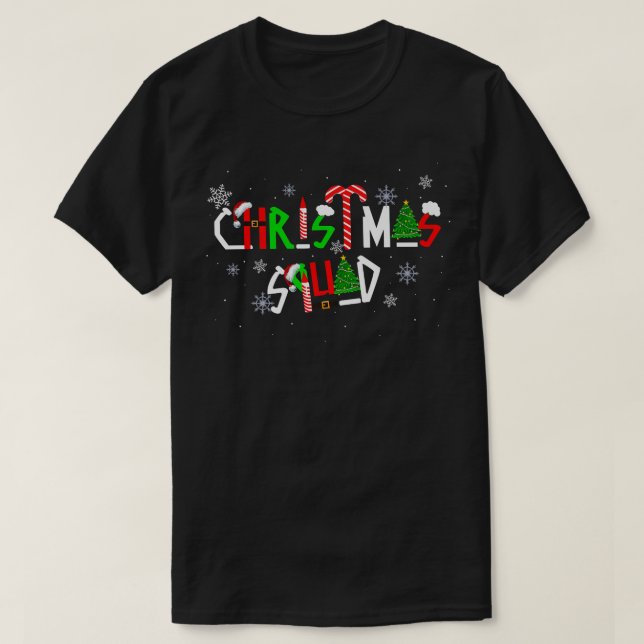 JulSquad Funny Team Group Santa Julafton Träd C T Shirt (Design framsida)