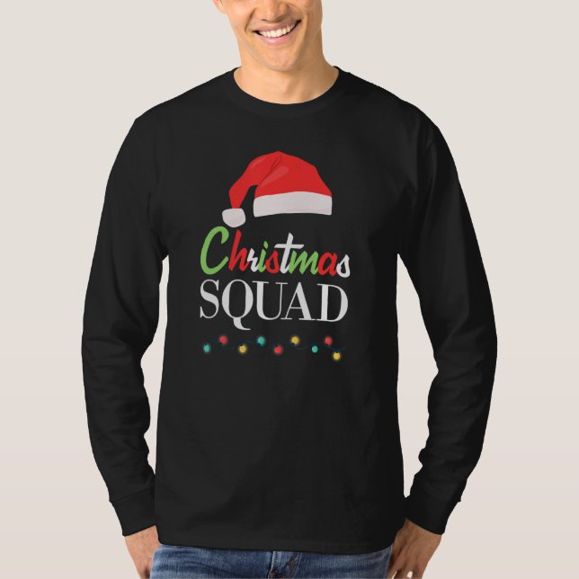 JulSquad Pajamas Matching Family Santa Clau T Shirt (Framsida)