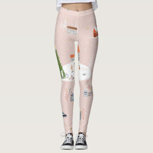 Julstaden: Cute Vintage liggande Leggings