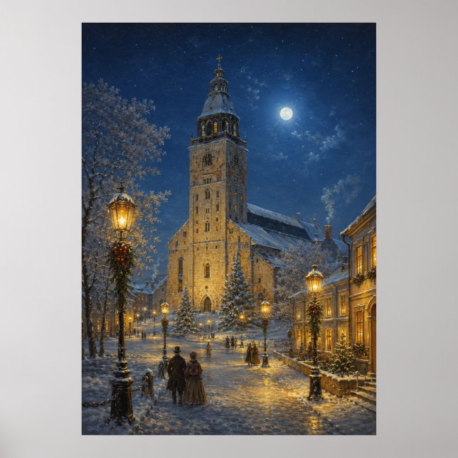 Julstaden III - Vinterkatedral Poster (Framsidan)
