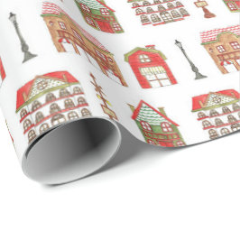 Julstadshus Wrapping  Presentpapper