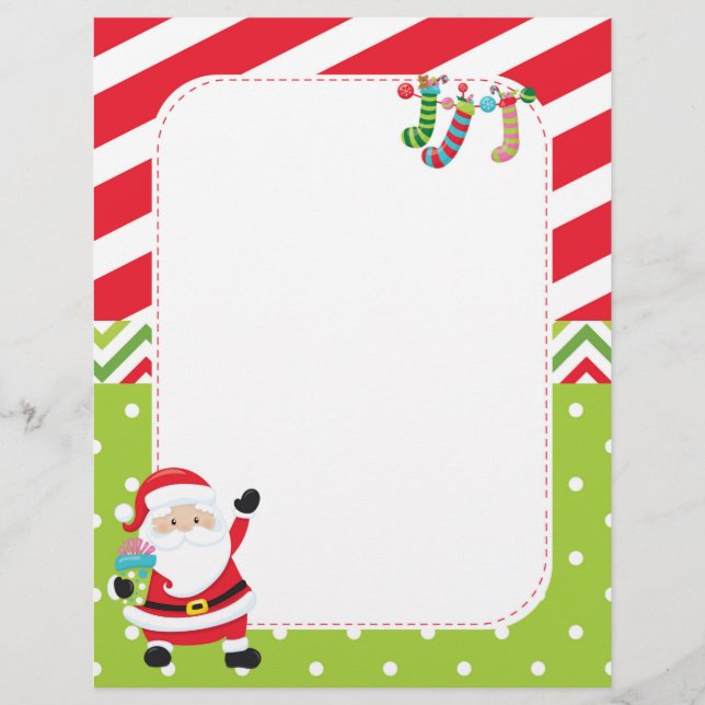 Julstall för Brev till Santa Brevhuvud (Framsida)