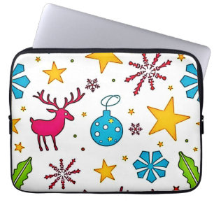 Julstallets Renar Magisk Mönsterdesign Laptop Fodral
