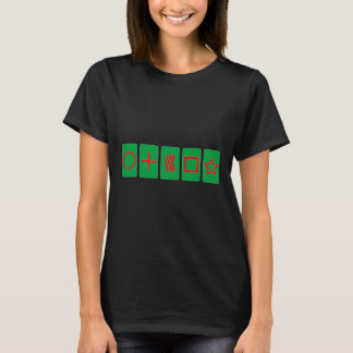 Julstämda färgade Zenerkort Esp-lek T Shirt