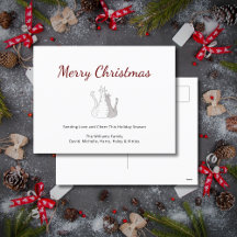 Julstämning Cute Katter Högtid Julkort