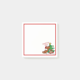 Julstämning Dachshund Hund Post-It Notes Block