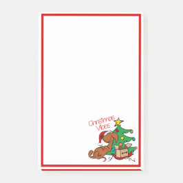 Julstämning Dachshund Hund Post-It Notes Block