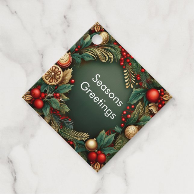 Julstämning Dekoration Gåvor Etiketter (Framsida)