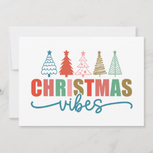Julstämning - Färgglad julträd design Kort