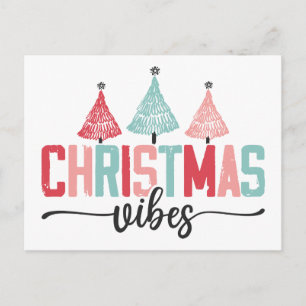 Julstämning - Festiv Träddesign Vykort