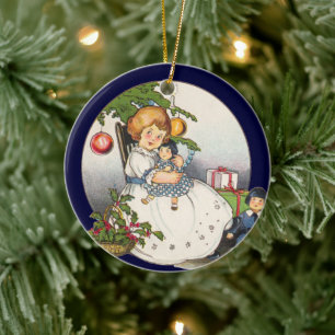 Julstämning från förr, 2 bilder på viktorianska ba julgransprydnad keramik