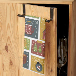 Julstämning Jul Hygge Adventskalender Kökshandduk