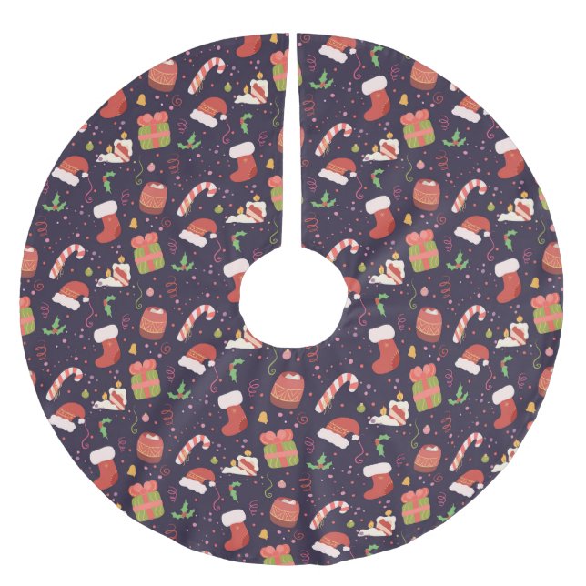 Julstämning Julgransmatta Borstad Polyester (Framsidan)