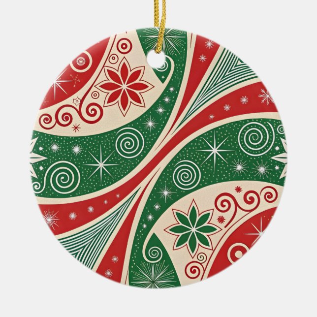Julstämning Julgransprydnad Keramik (Framsidan)