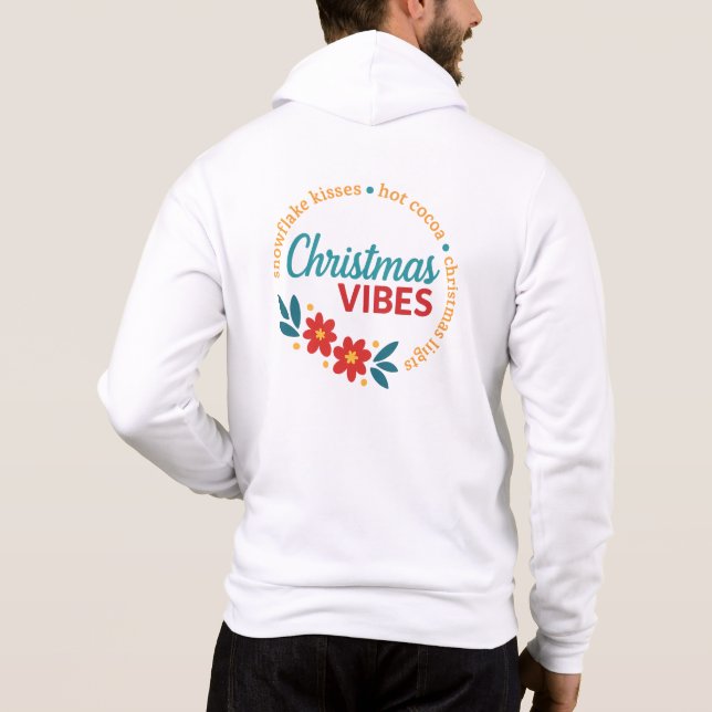 Julstämning Kåpa med Dragkedja T Shirt (Baksida)