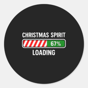Julstämning Laddar 67 Meme Pojkar Kids Gen Z A Runt Klistermärke
