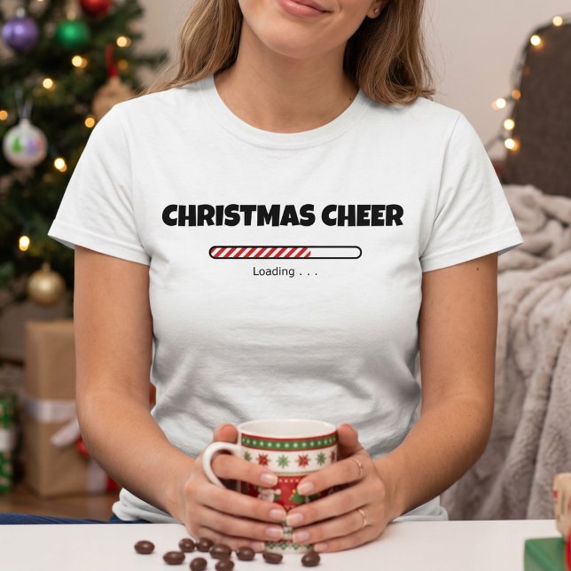 Julstämning laddar - Rolig Godisstav Xmas T-shirt (Skapare uppladdad)