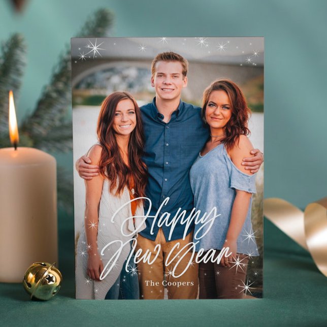 Julstämning Lyckligt Nytt År Fotokort Julkort (Skapare uppladdad)