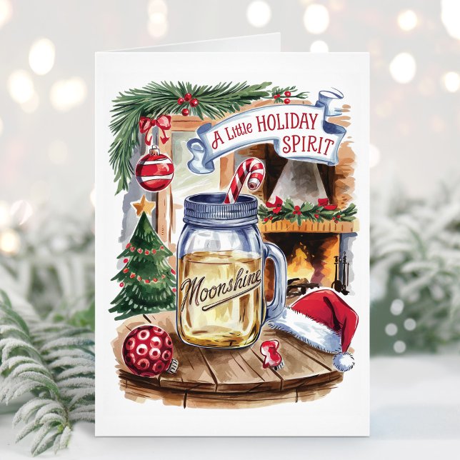 Julstämning Moonshine Julkort Helgkort (Skapare uppladdad)
