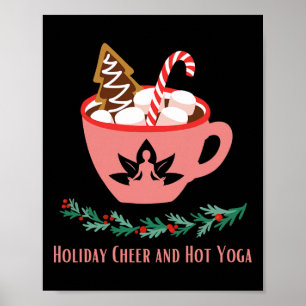 Julstämning Och Het Yoga Rolig Jul Festlig Poster