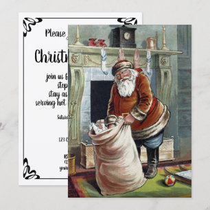 Julstämning, S:t Nikolaus vid öppen spis Inbjudningar