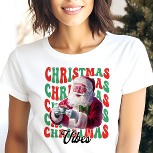 Julstämning Santa Retro Högtid T Shirt