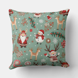 Julstämning snögubbe cushion kudde