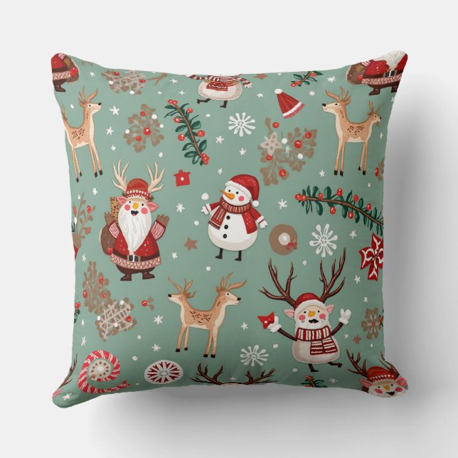 Julstämning snögubbe cushion kudde (Baksida)