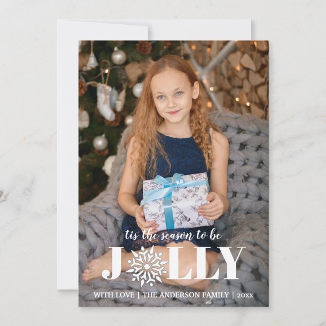 Julstämning | Svart & Vitt Foto Julkort (Framsida)