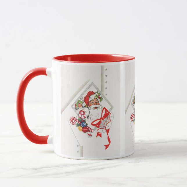 Julstämning, Tomte med röda och vita godisbitar Mugg (Vänster)
