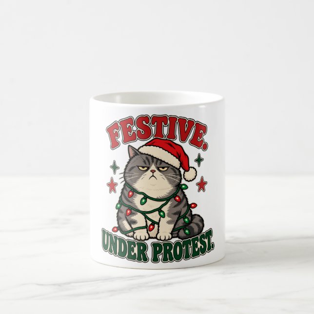 Julstämning under protest rolig juldesign kaffemugg (Center)