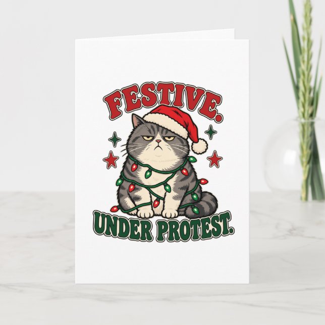 Julstämning under protest rolig juldesign kort (Framsida)