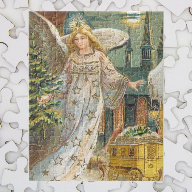 Julstämning, viktoriansk ängel med julgran pussel (Skapare uppladdad)