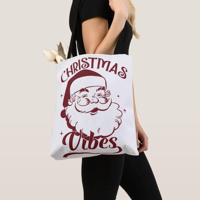 Julstämning Vintage Design Tygkasse (Närbild)