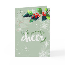 Julstämningskort med julgransbär