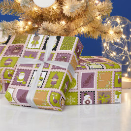 Julstämplar julklappspapper presentpapper